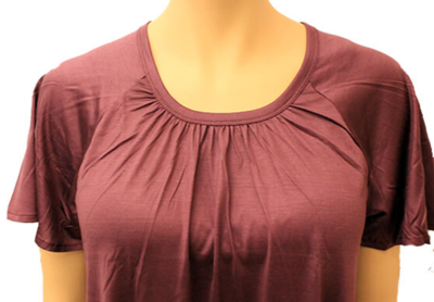 Silke Jersey Natkjole, 100% silke - Lilla