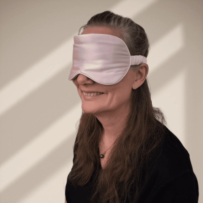 Silke SoveMaske -100% SilkeStof -100% SilkeFyld. Farve Rosa