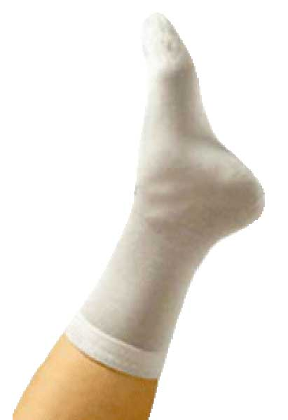 Silke strømper hvid 75% silke 25% spandex