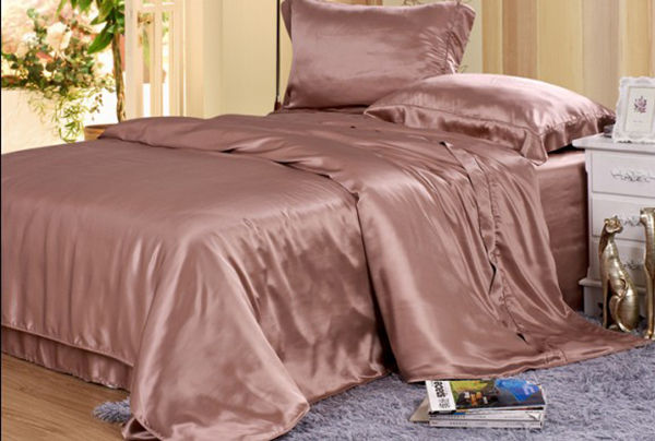 Silke sengelinned Gl.Rosa 100% silke 19momme