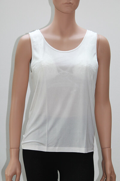 Silke tanktop hvid 100% silke