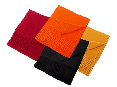 Pashmina tørklæde 70% cashmere-30% silke, grøn, gul, sort, pink, orange, blå, rød, peanut