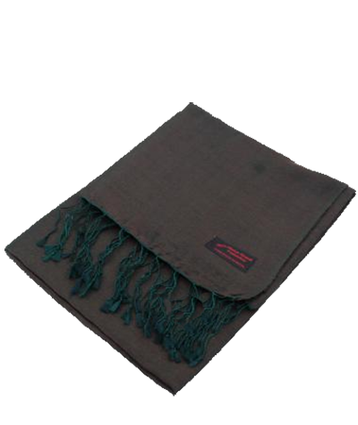 Pashmina tørklæde 70% cashmere-30% silke støvet grøn