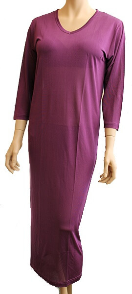 Silke jersey natkjole, 100% silke