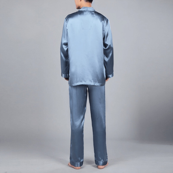 Silke Pyjamas DueBlå, 19momme 100% Mulberry silke