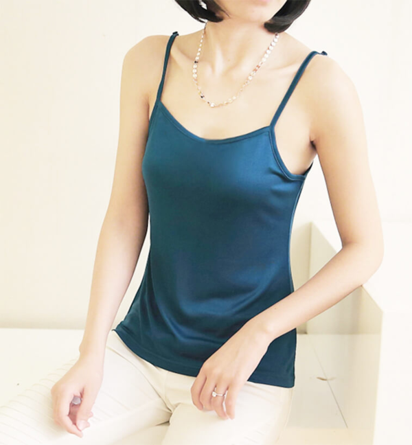 Silke camisole Petroleum 100% silke