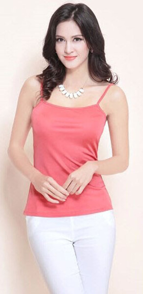 Silke camisole pink 100% silke