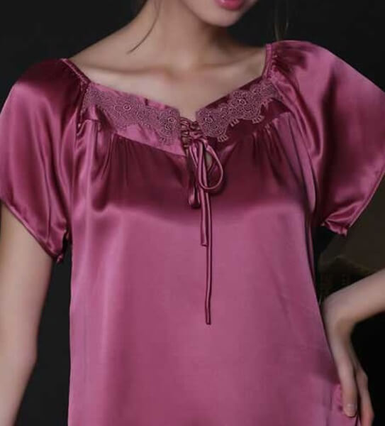 Silke Natskjorte 100% silke