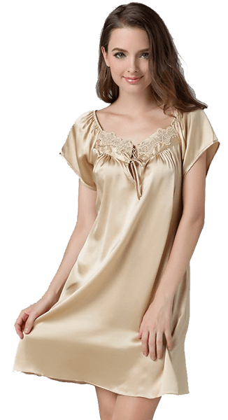 Silke natskjorte 100% silke