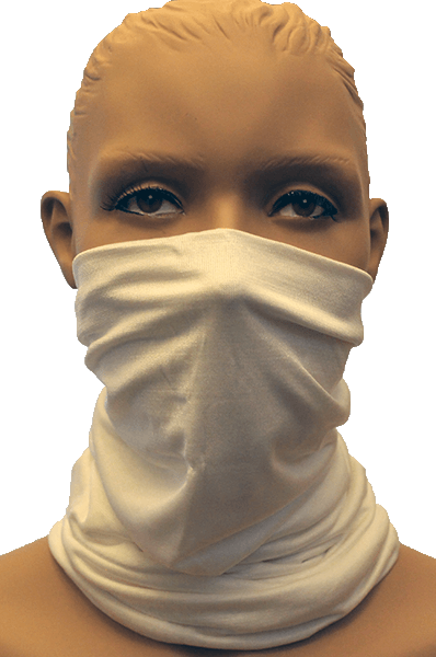 Silke Halsvarmer hvid, 100% Silke 67cm lang