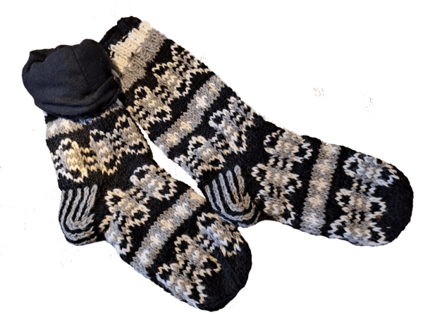 100% uld Hyggesokker FairTrade Nepal med fleece foer
