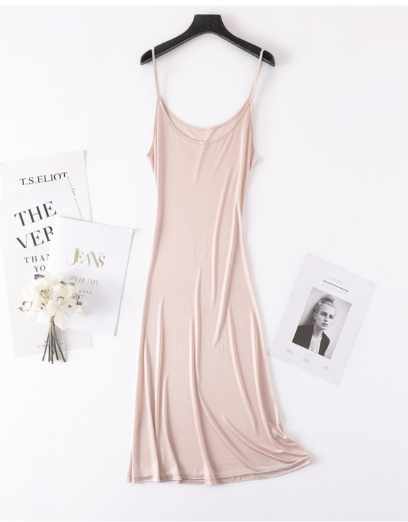 Skin Lang underkjole silke, 100% silke jersey