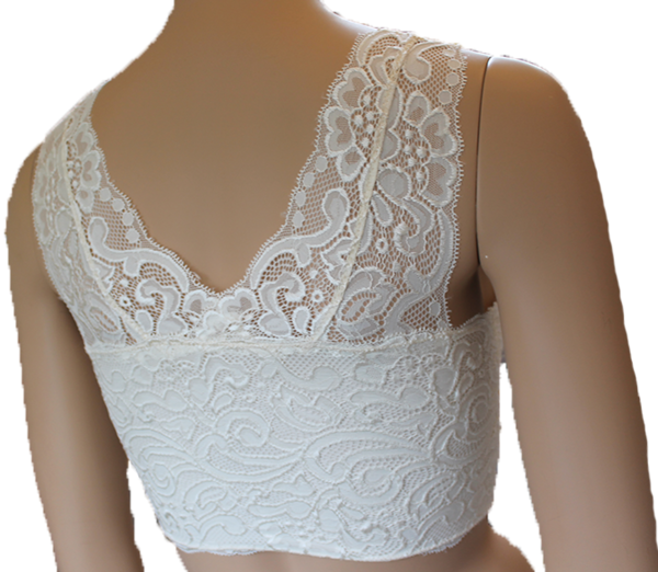 100% silke blonde BH top Champagne