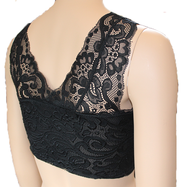 100% silke blonde BH top Sort