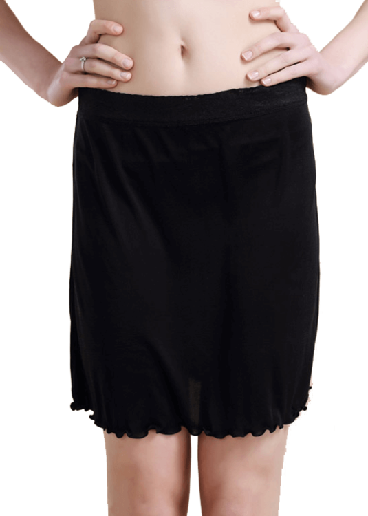 Silke Underskørt 100% Silke, Sort