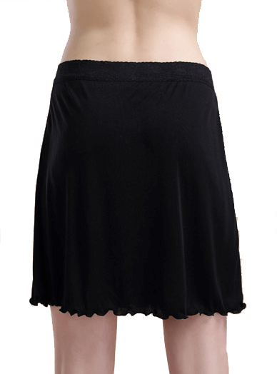 Silke Underskørt 100% silke, Sort