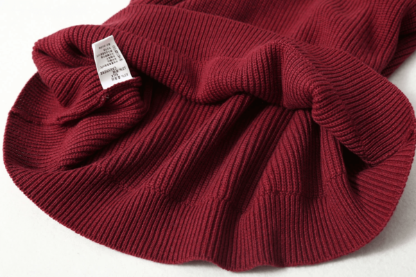 Silke Cashmere Strikkjole med rullekrave onesize vinroed