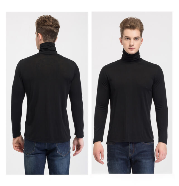 Rullekravebluse uden manchetter
Fantastisk kvalitet 90% silke og 10% kashmir