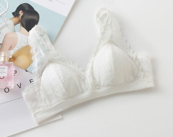 Blonde-bh Mulberry Silk Bralettes med justerbar strop