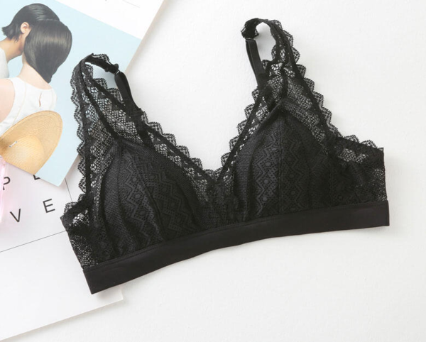 Blonde-bh Mulberry Silk Bralettes med justerbar strop
