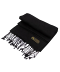 Pashmina tørklæde 70% cashmere-30% silke sort