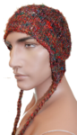 Silke Sari Hat hæklet, 100% silke,  fairtrade, Recycled