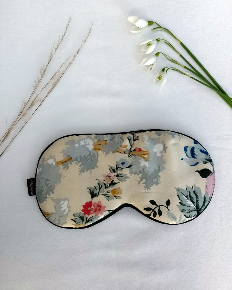 Silke Sovemaske Blomstret-1 Justerbar